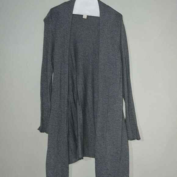 Chicos size one/small gray longer length open cardigan - Picture 1 of 8